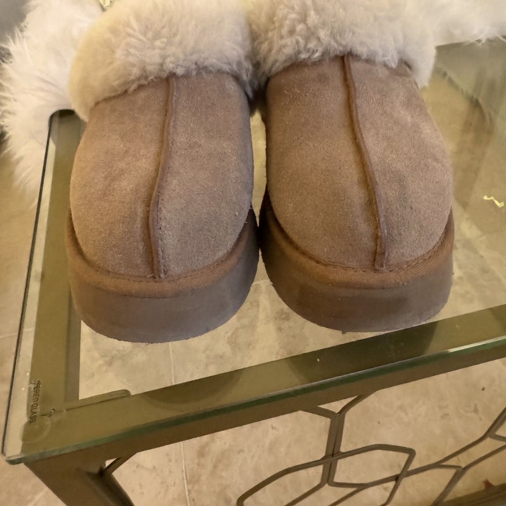 UGG Australia Disquette Platform Slippers Chestnut, Sz 9 - Picture 7 of 10